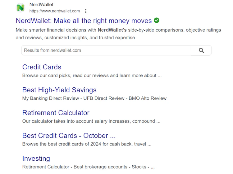 NerdWallet search results