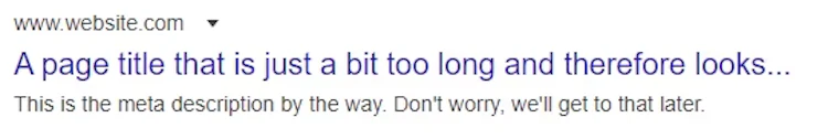 Long page title not fully showing in Google