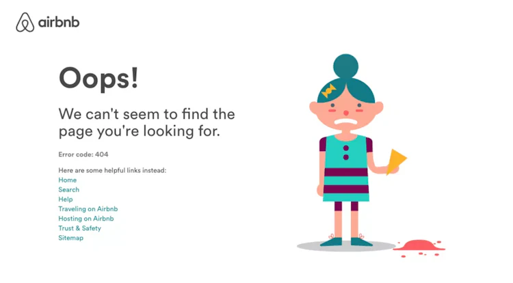 Airbnb's 404 page