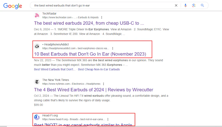 Only two sites actually respond to this query.