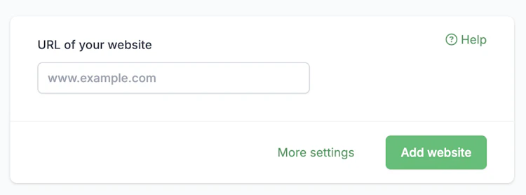 Add site form