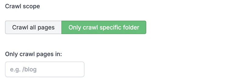 Crawl scope