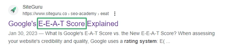 A title tag with its target keyword in the first few words