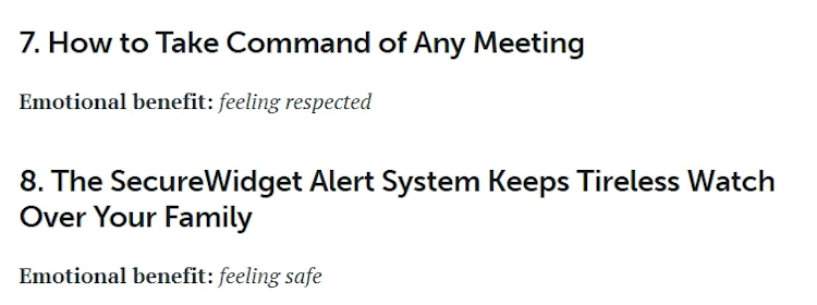 Emotional headline examples from Copyblogger