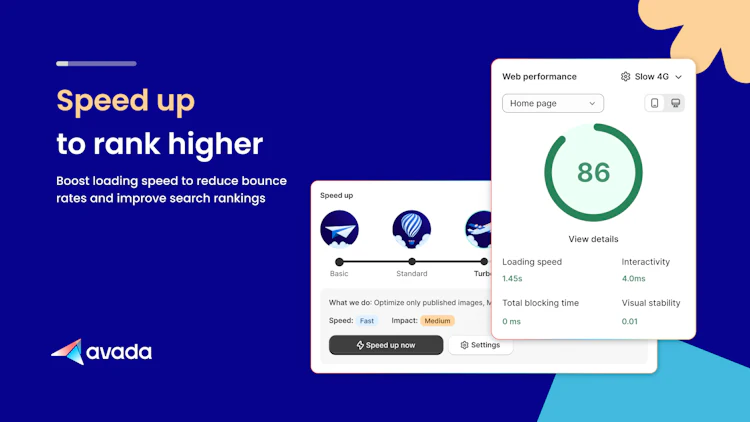 Avada SEO app dashboard with image optimization
