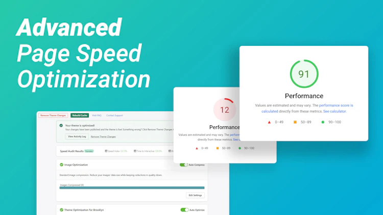 Hyperspeed settings in the Shopify admin