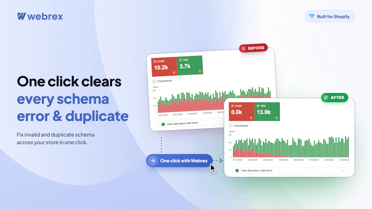 Webrex structured data settings for products