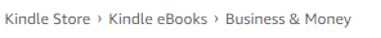 Breadcrumbs on Amazon