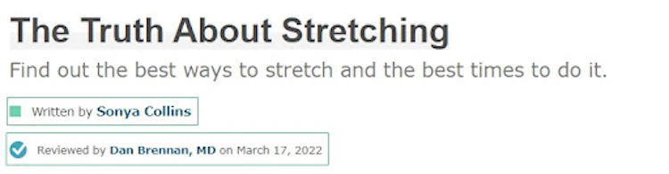 An author and reviewer credit on an article