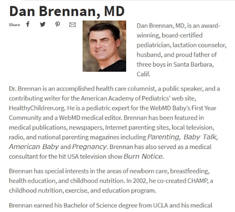 A detailed author page