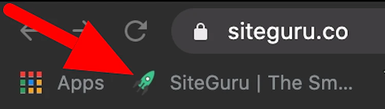 favicon located on the bookmark area