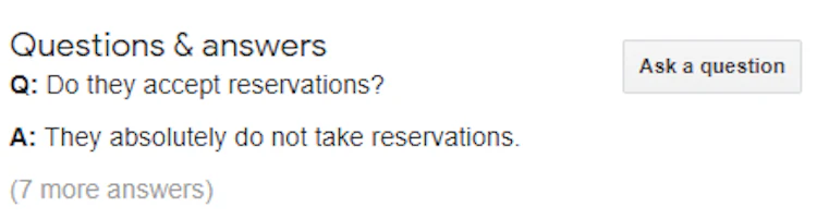 Google My Business questions and answers