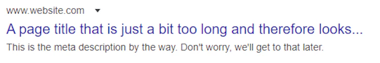 Long page title not fully showing in Google