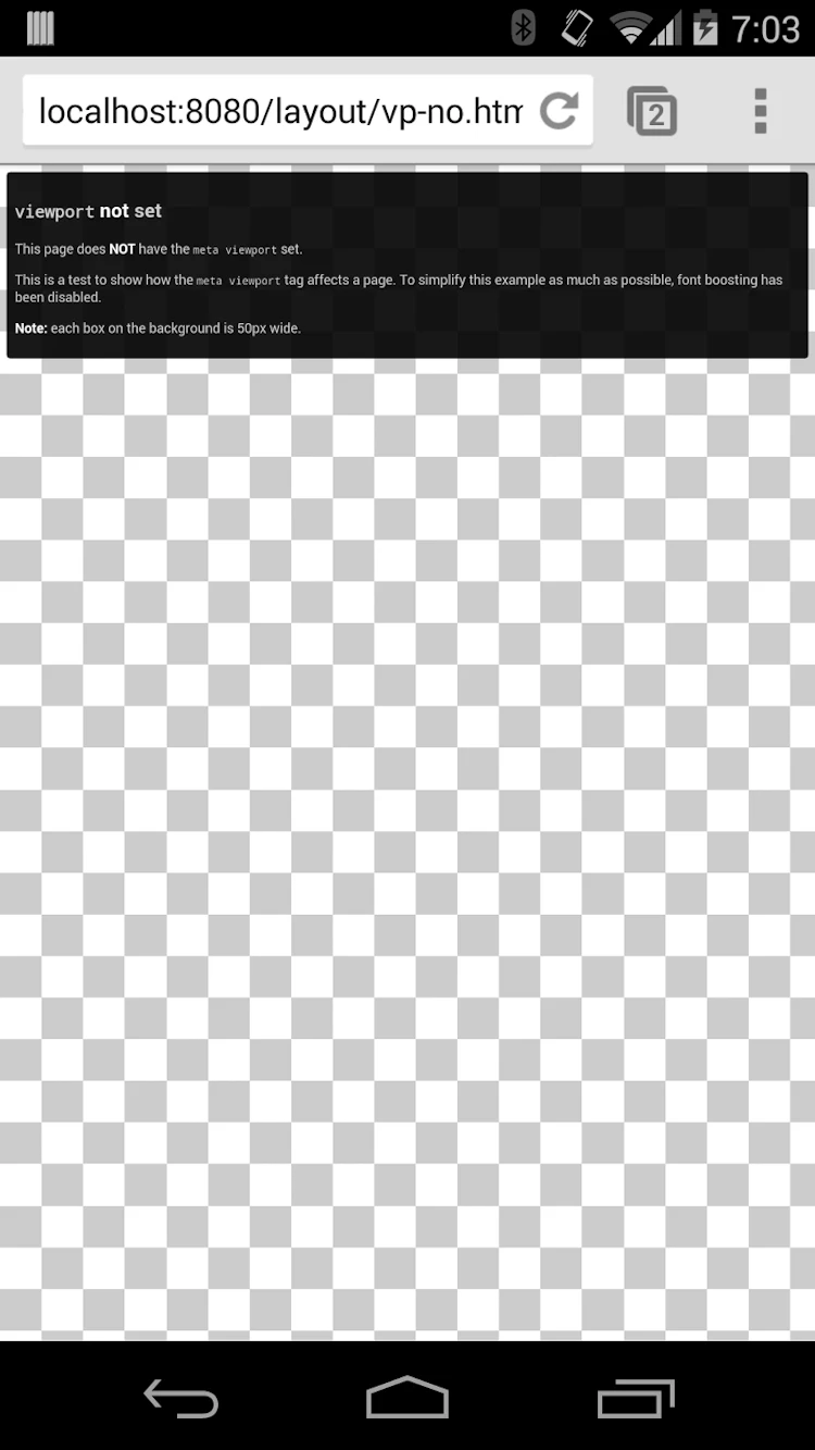without viewport