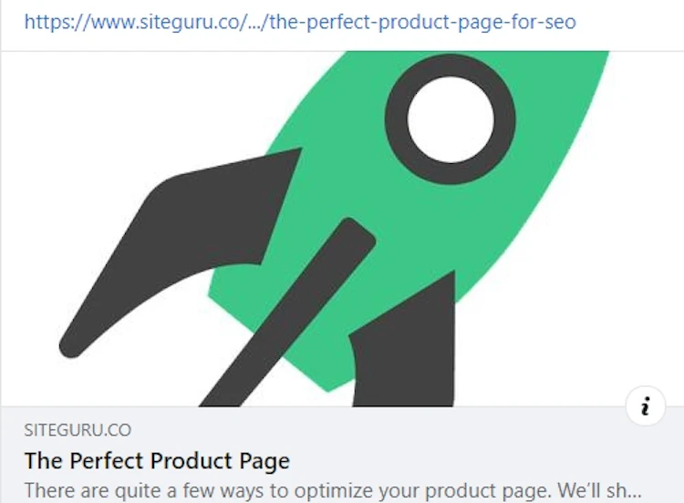 Perfect product page with OG tags