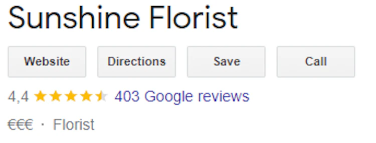 Google My Business reviews