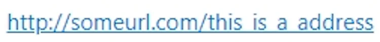 Underscores in URL